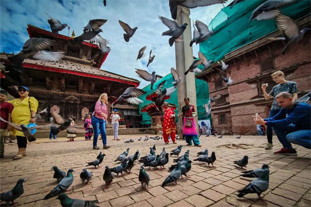 尼泊尔加德满都 哈努曼多卡宫广场
