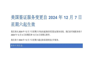 美國12月7日起實施新簽證服務系統，你需要做的事情